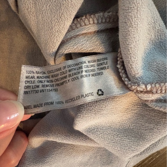 Knox Rose Boho Women's Taupe Embroidered Blouse - Size Medium - Picture 10 of 10